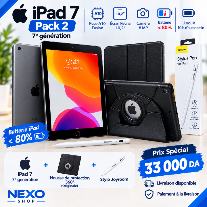 Pack 2 ipad7 batterie < 80%