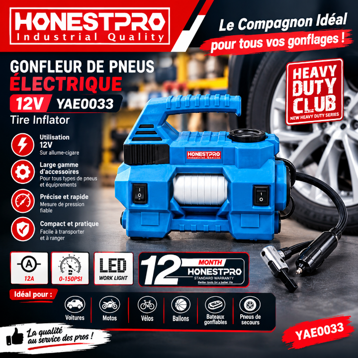 مضخة الهواء سيارة 12v, Outillage quincaillerie